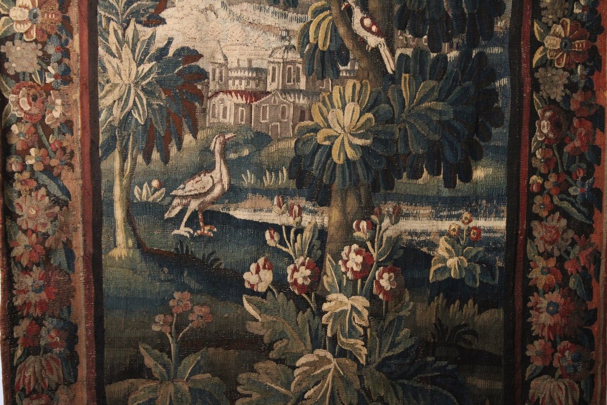  Portière Tapisserie Verdure Aubusson, XVIIIème Siècle-photo-2