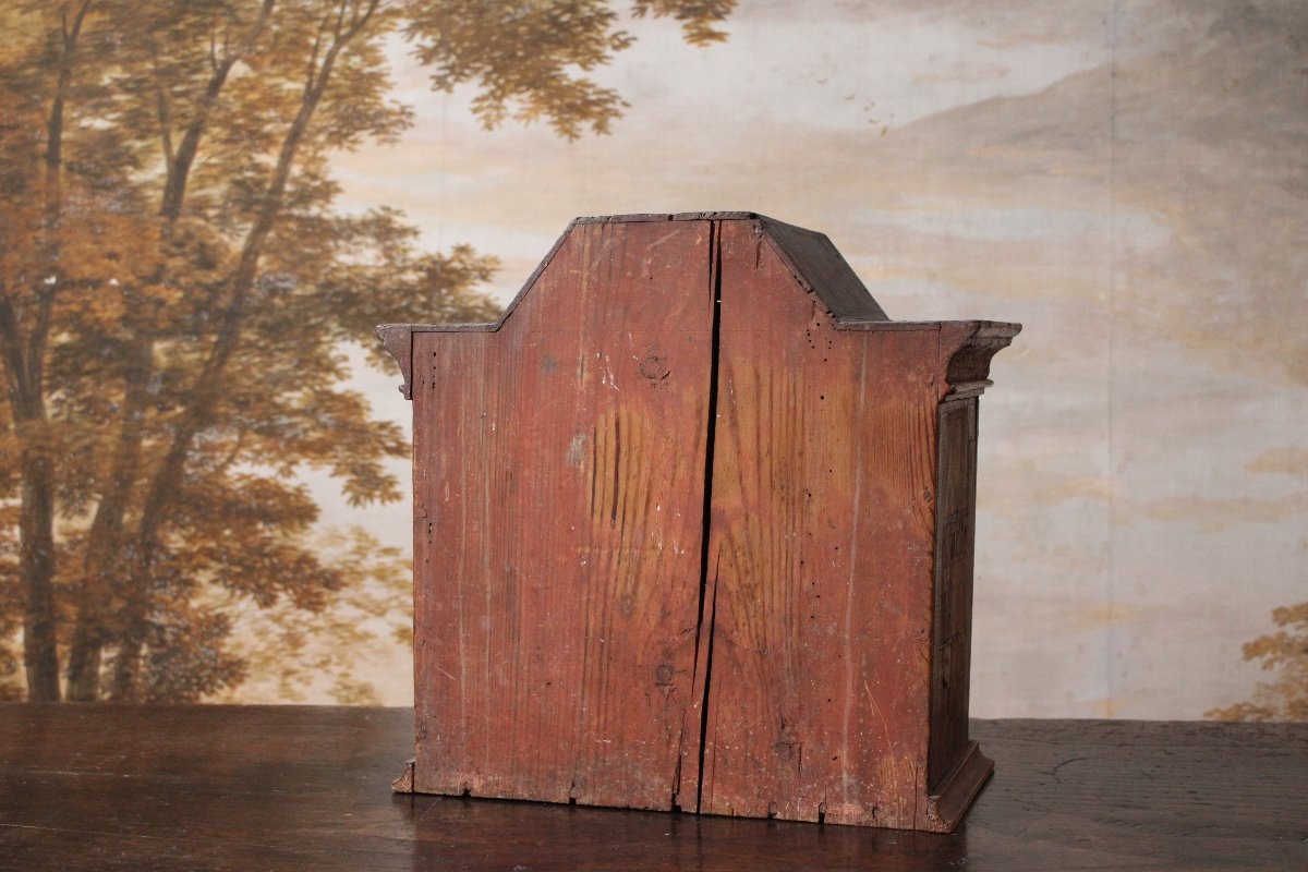 Cabinet In Straw Marquetry, 18th Century Work. -photo-8