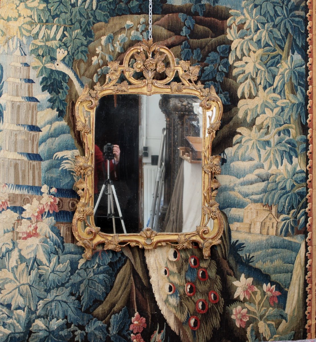  Miroir en bois doré, époque Louis XV, Provence, XVIIIème siècle