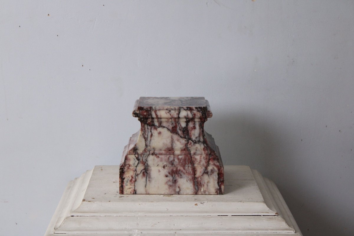  Rectangular Marble Base, 2nd Half Of The 19th Century-photo-3