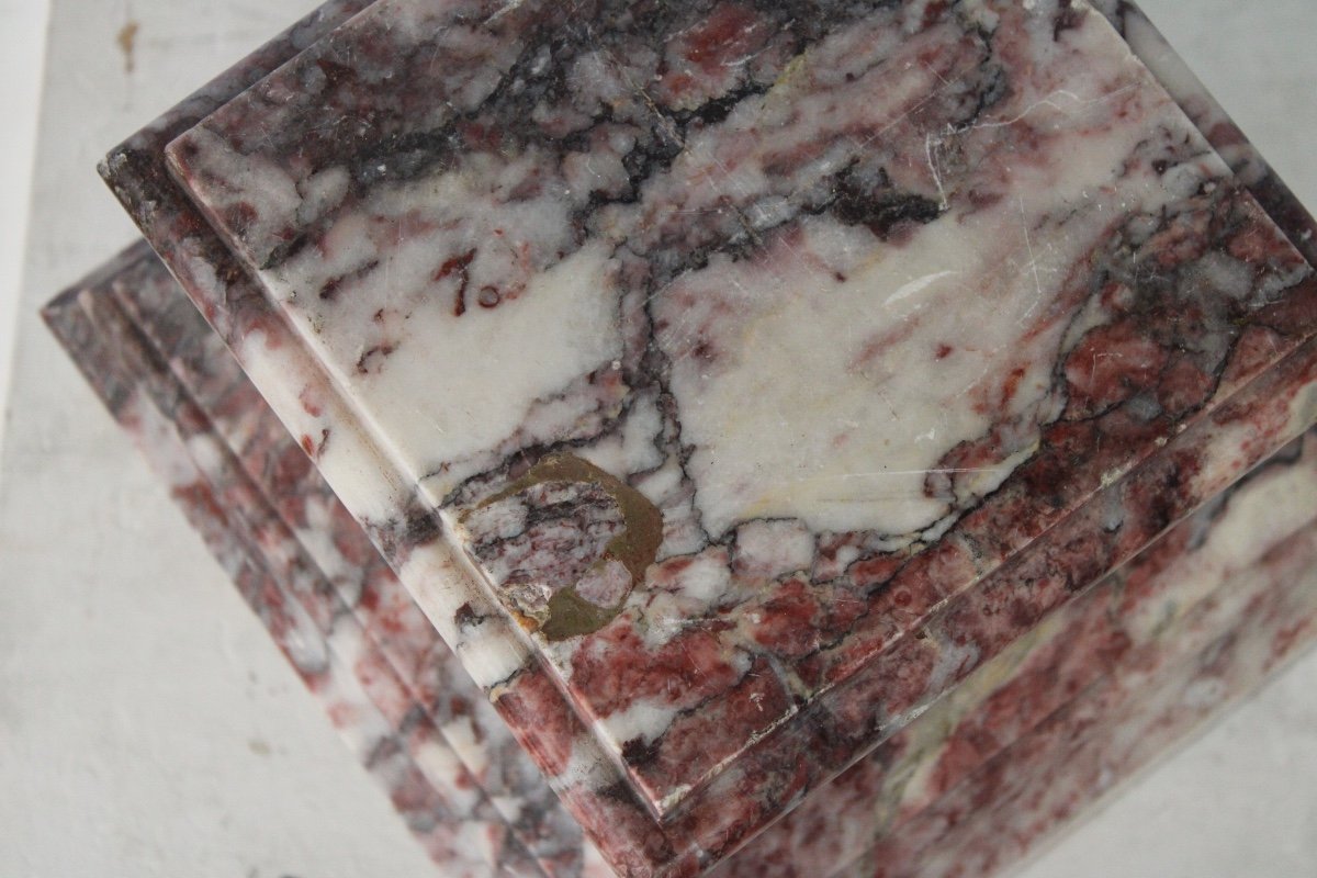  Rectangular Marble Base, 2nd Half Of The 19th Century-photo-6