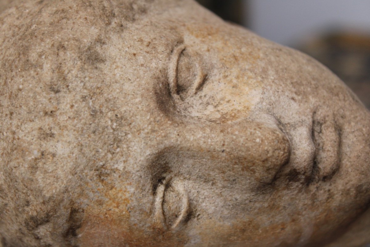  Stone Head Of A Woman, 16th Century-photo-4