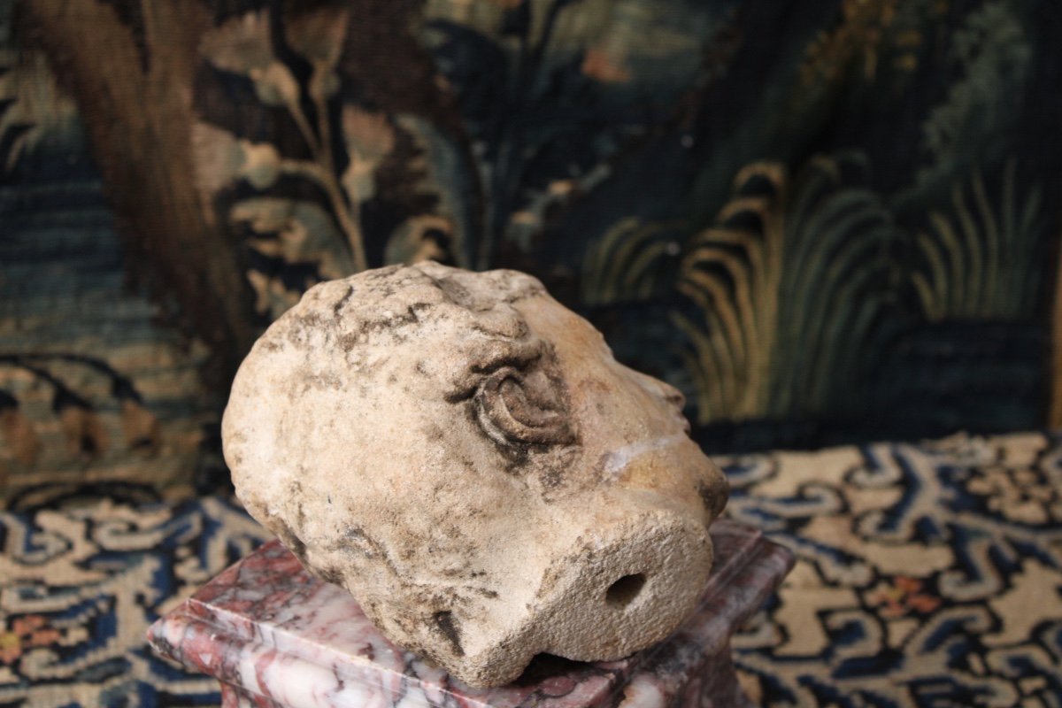  Stone Head Of A Woman, 16th Century-photo-1