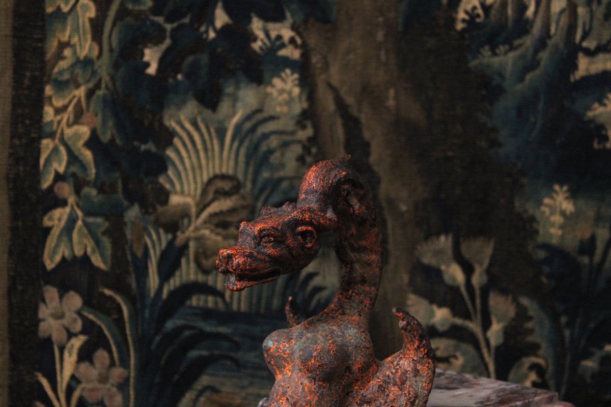  Chimera Cast Iron Sculpture, 19th Century-photo-2