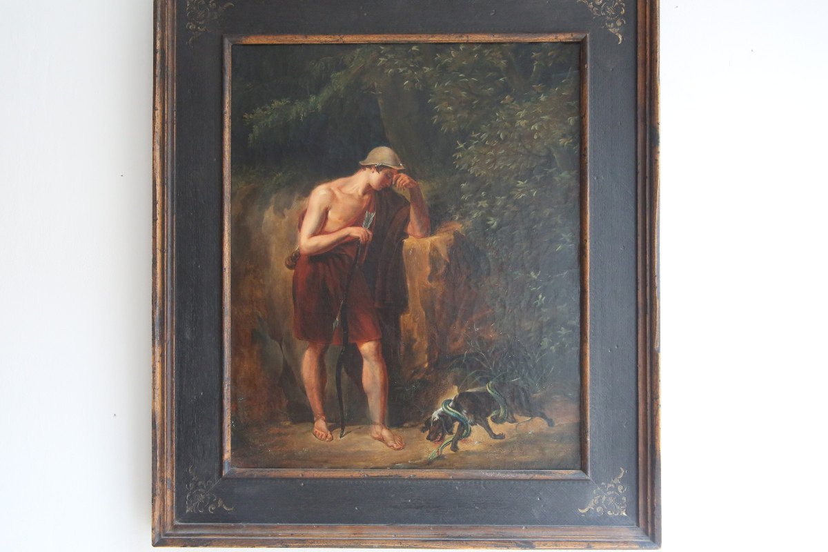 French School Of The 19th Century, Oil On Canvas Signed And Dated 1828.-photo-4