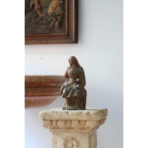 Madonna And Child In Terracotta, Italian Work From The 16th Century