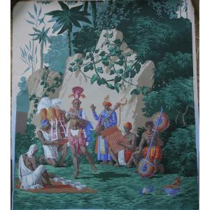 Fragment Of Wallpaper, “hindustan” By Zuber Et Cie.