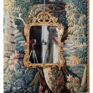  Gilded Wooden Mirror, Louis XV Period, Provence, 18th Century