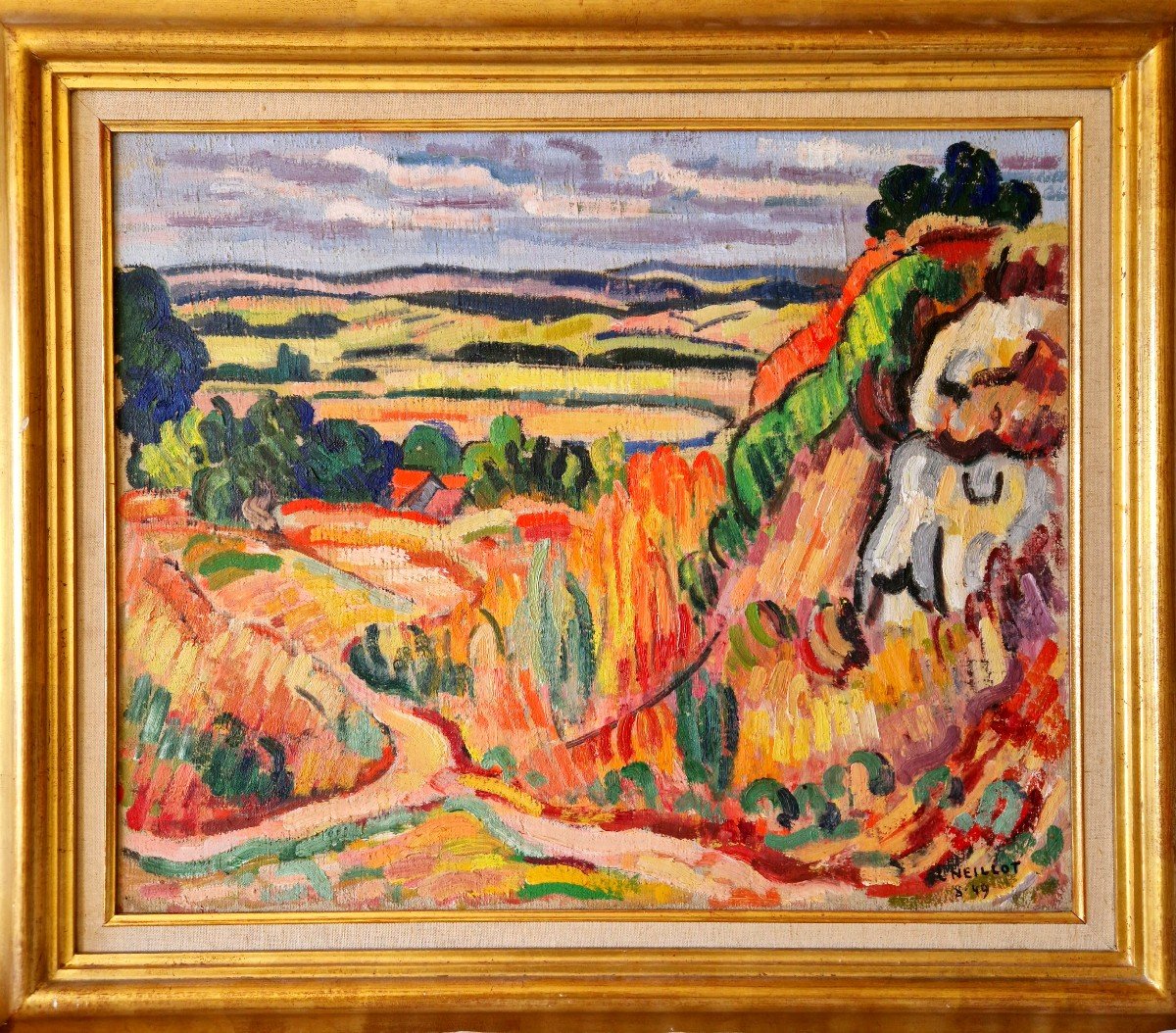 Louis Neillot (1898-1973)  Vallée De l'Allier, 1949