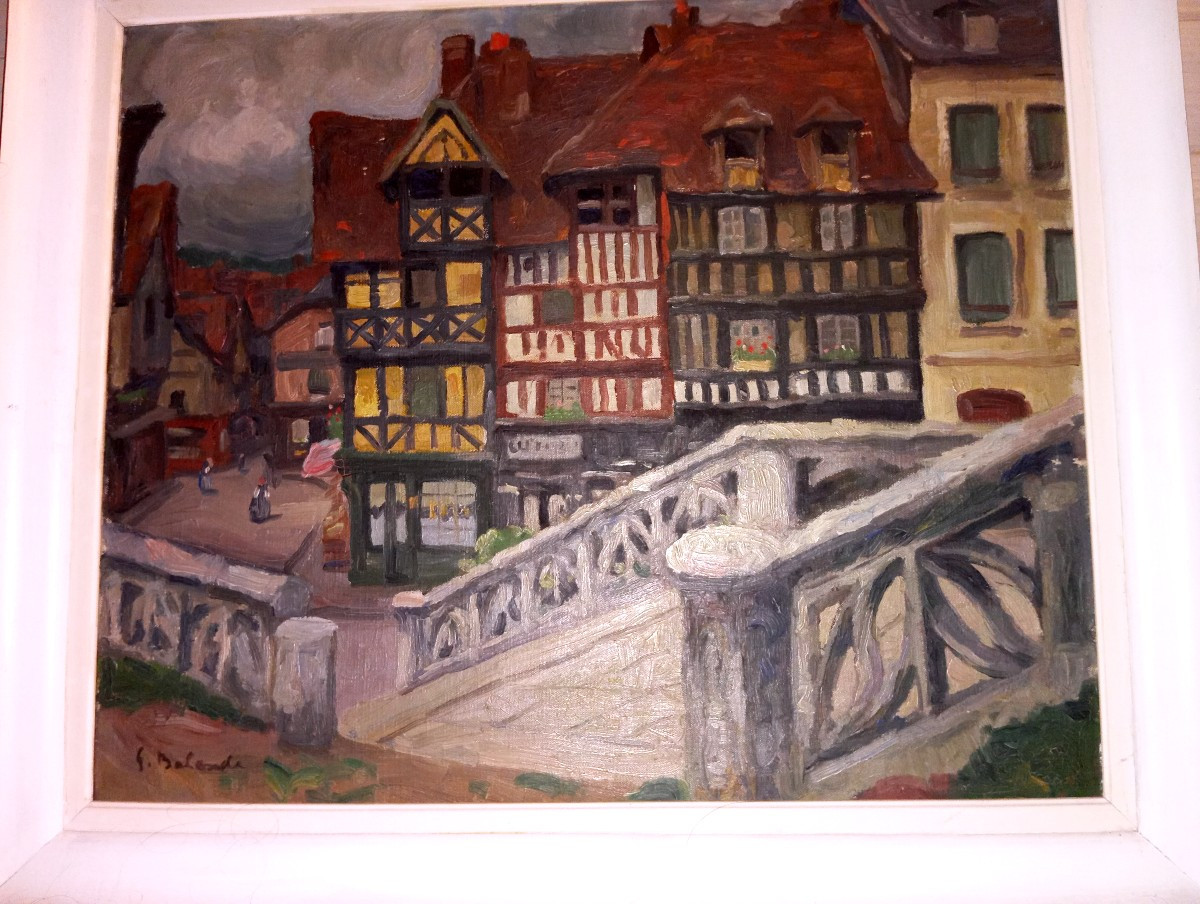 Gaston Balande ( 1880-1971)  " Vue De Strasbourg"