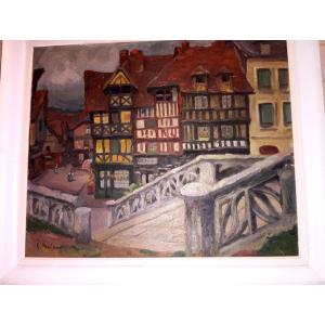 Gaston Balande (1880-1971) "view Of Strasbourg"