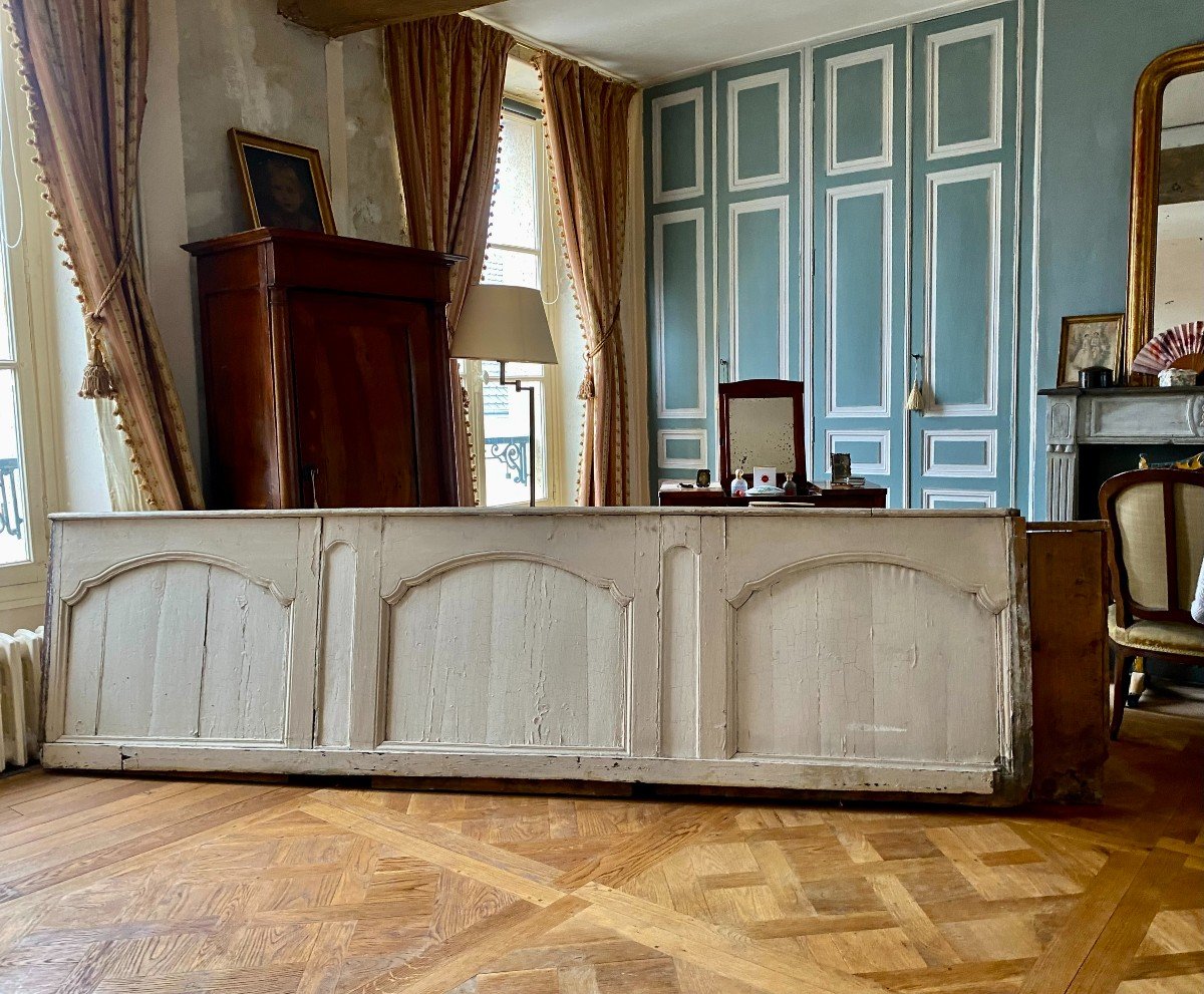 Important Lot Of Elegant Low Woodwork From The Louis XV Period. Eighteenth Century-photo-3