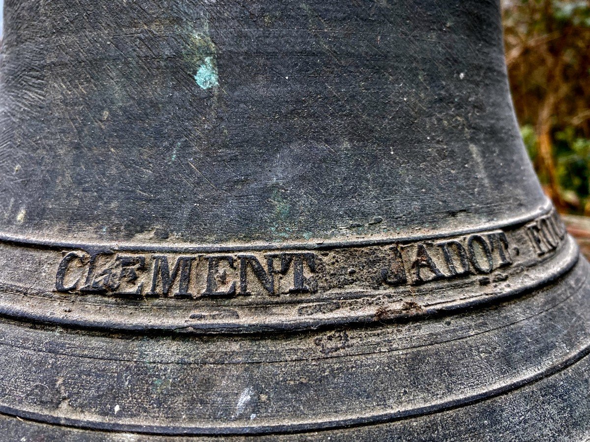 Interesting Cast Iron Bell From Poitiers "the City Of A Hundred Bell Towers". Mid-19th Century.