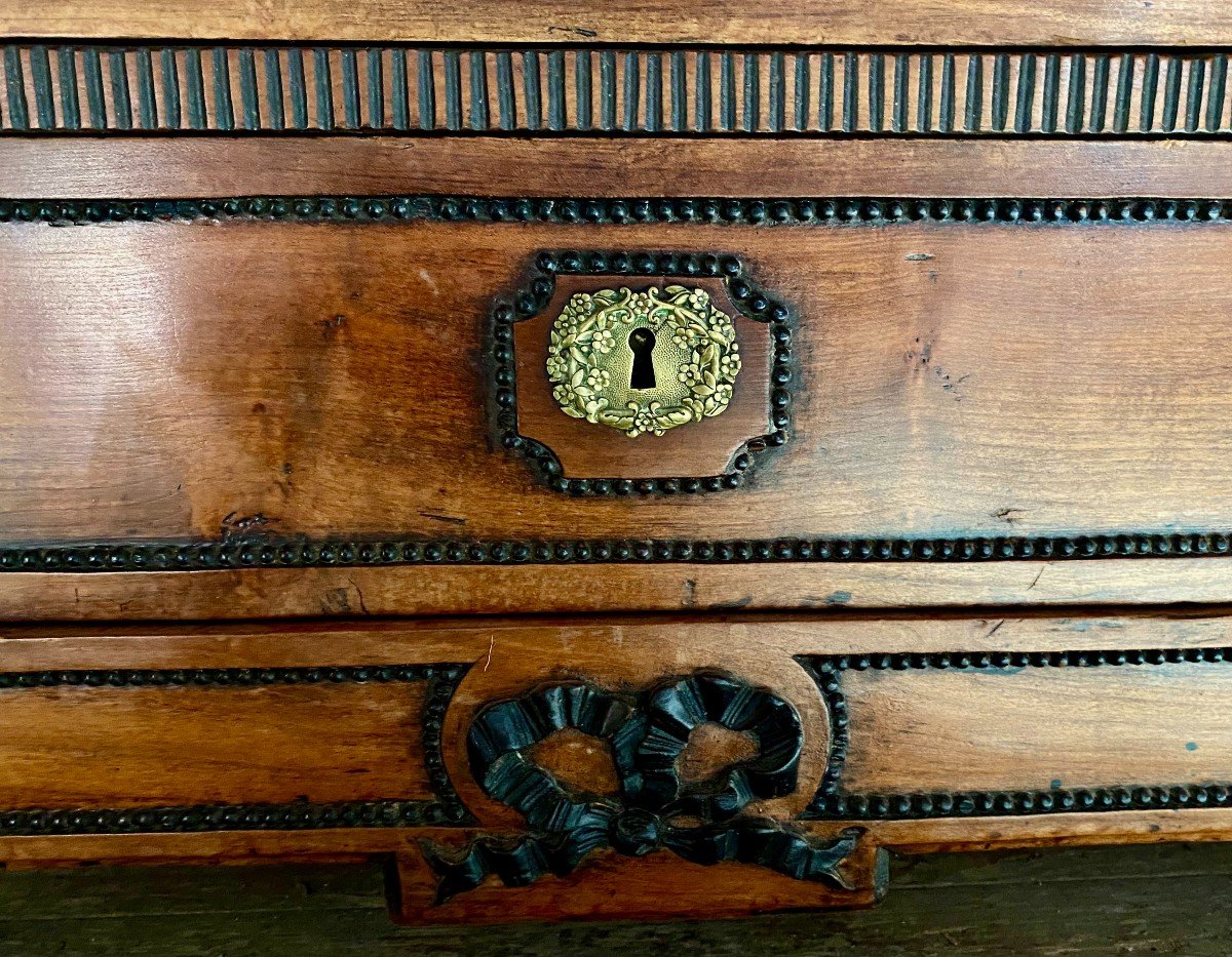 Chest Of Drawers - Fruit Wood With Four Drawers. Provincial Model. Louis XVI Period. Late 18th Century-photo-4