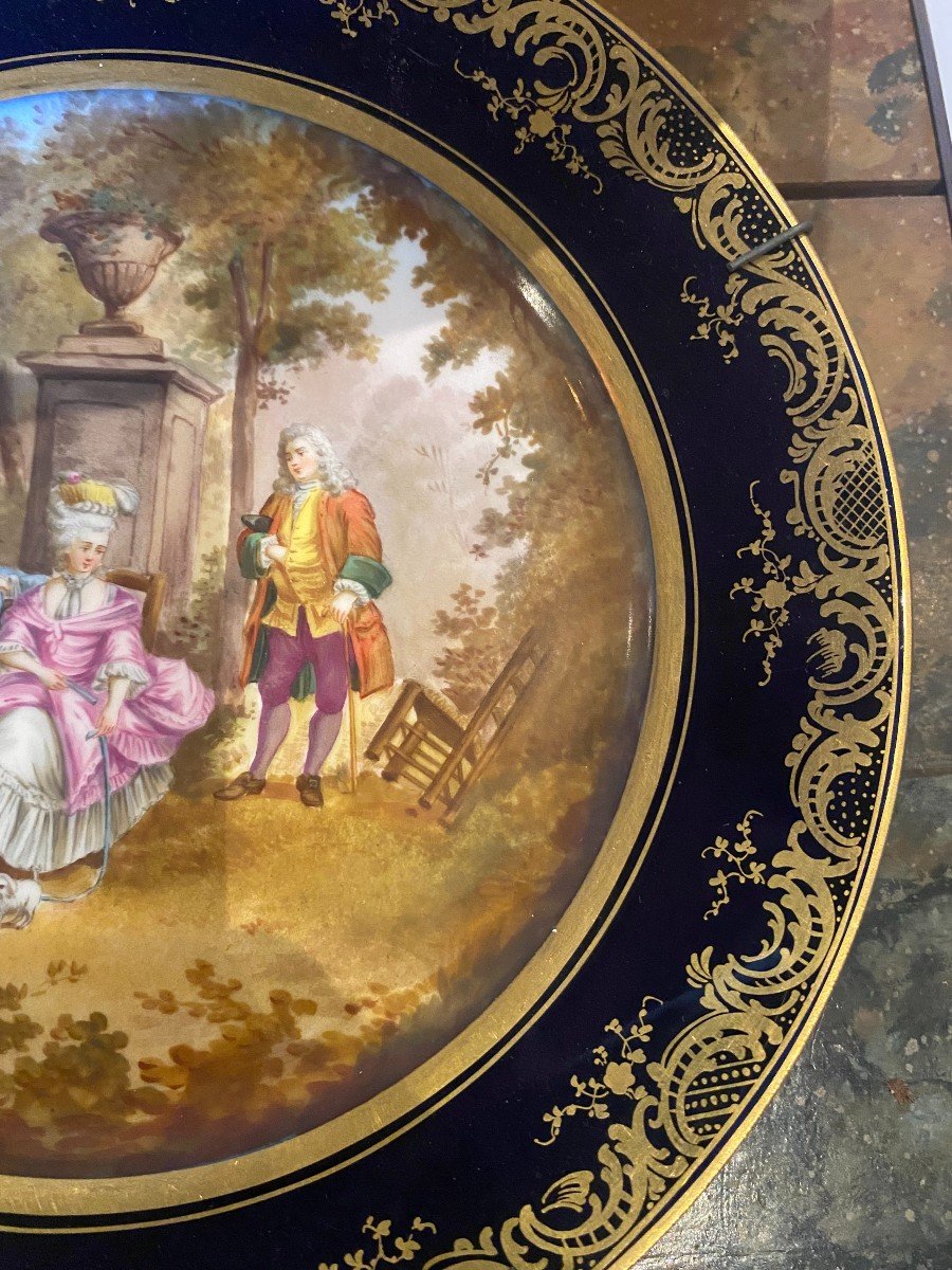 Pair Of Plates With Gold Background Late 19th Century. Sevres. -photo-4
