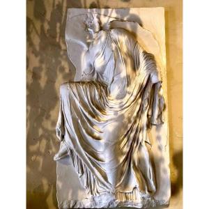 Sculpture Bas Relief Sur Plaque De Plâtre. Dans Le Goût De La Frise Des Panathénées. XIX E S