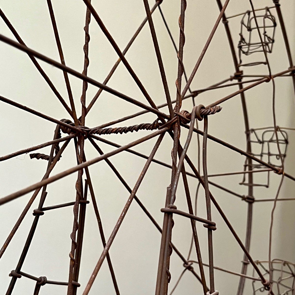 Miniature Wire Ferris Wheel - Popular Art Early 20th Century-photo-4