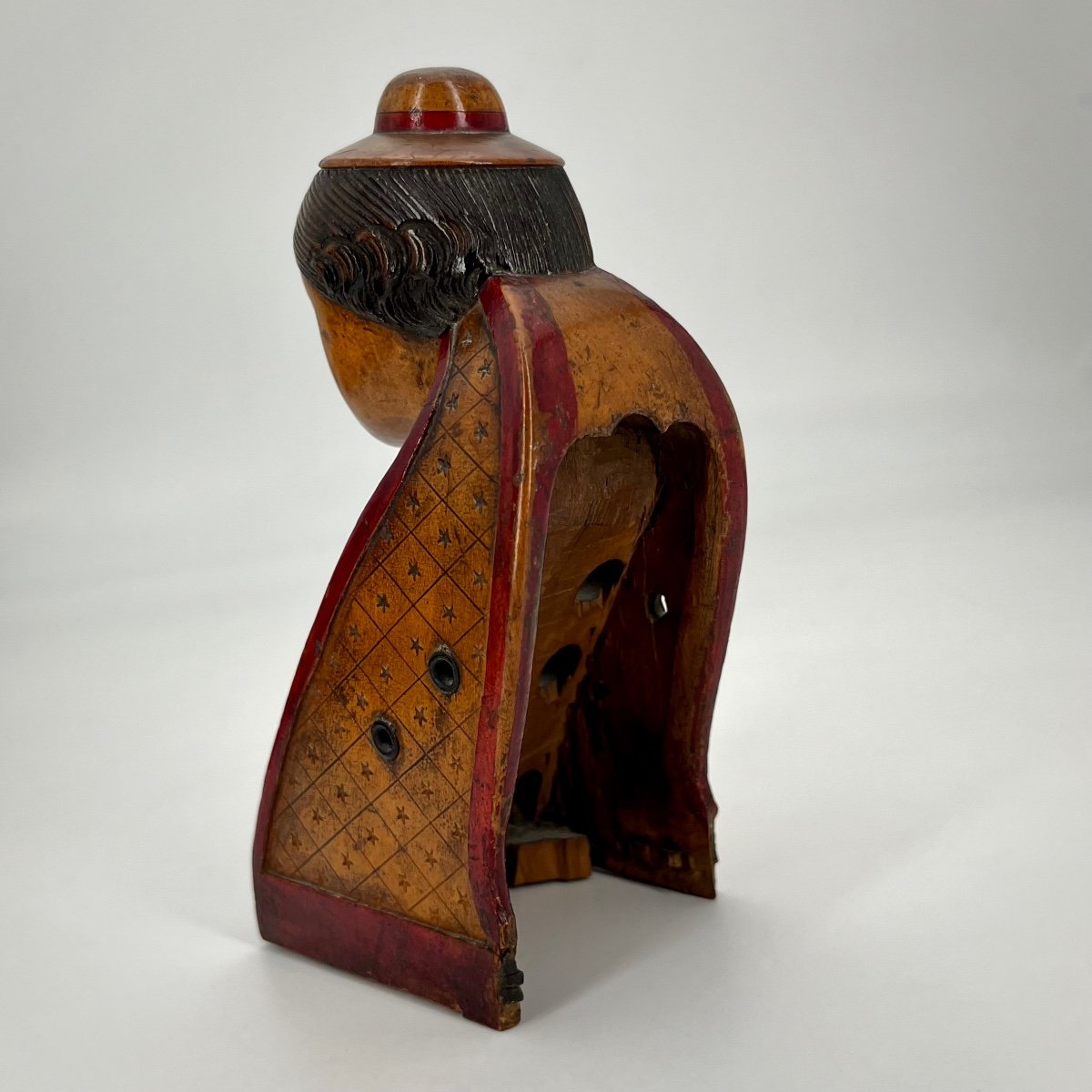 Hurdy-gurdy Pegboard With Sculpture Of A Woman's Head In Wood 19th Century Popular Art 19th -photo-7