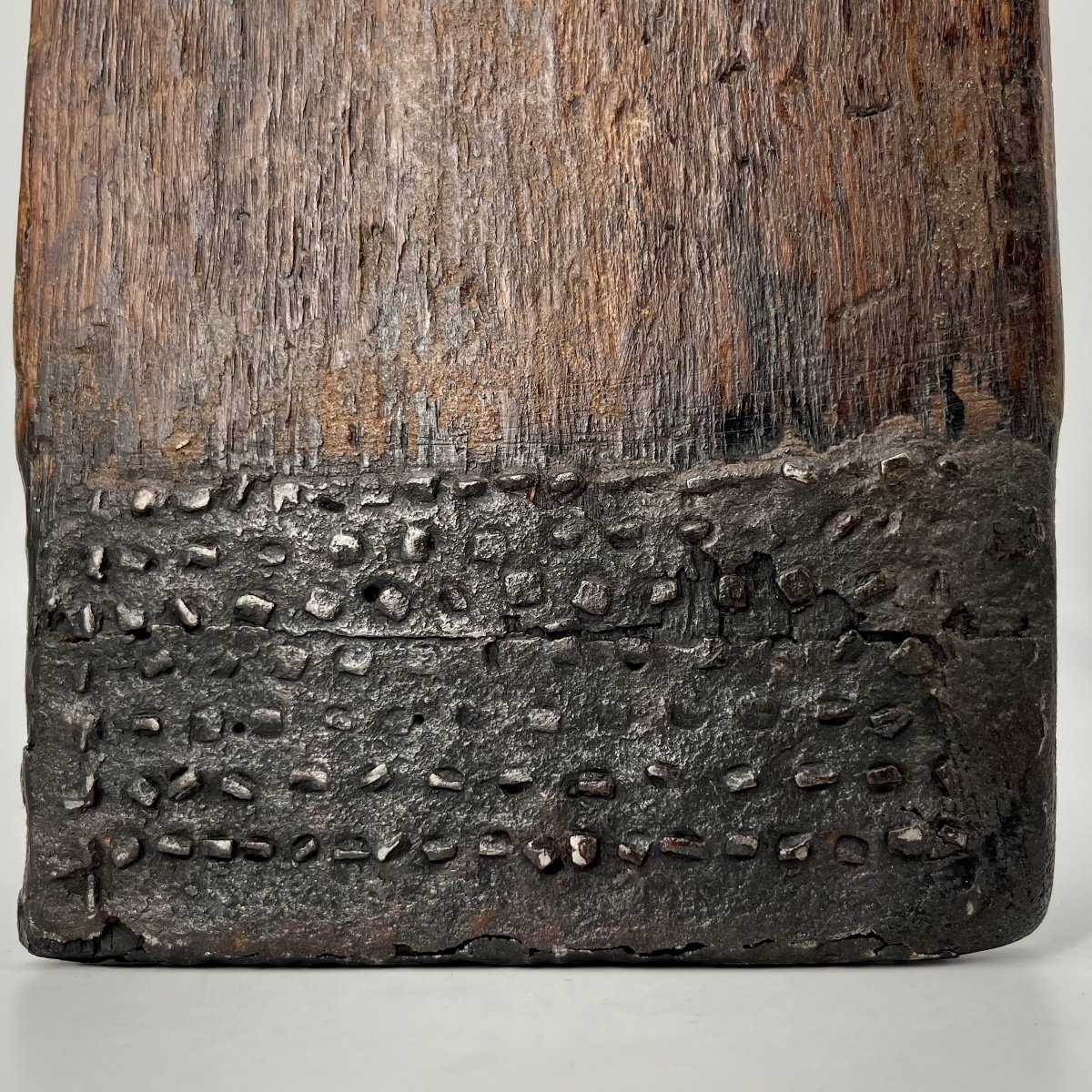 Linen Or Wool Carding Board, Wood & Wrought Iron 18th Century Popular Art Wall Carder 18th -photo-7