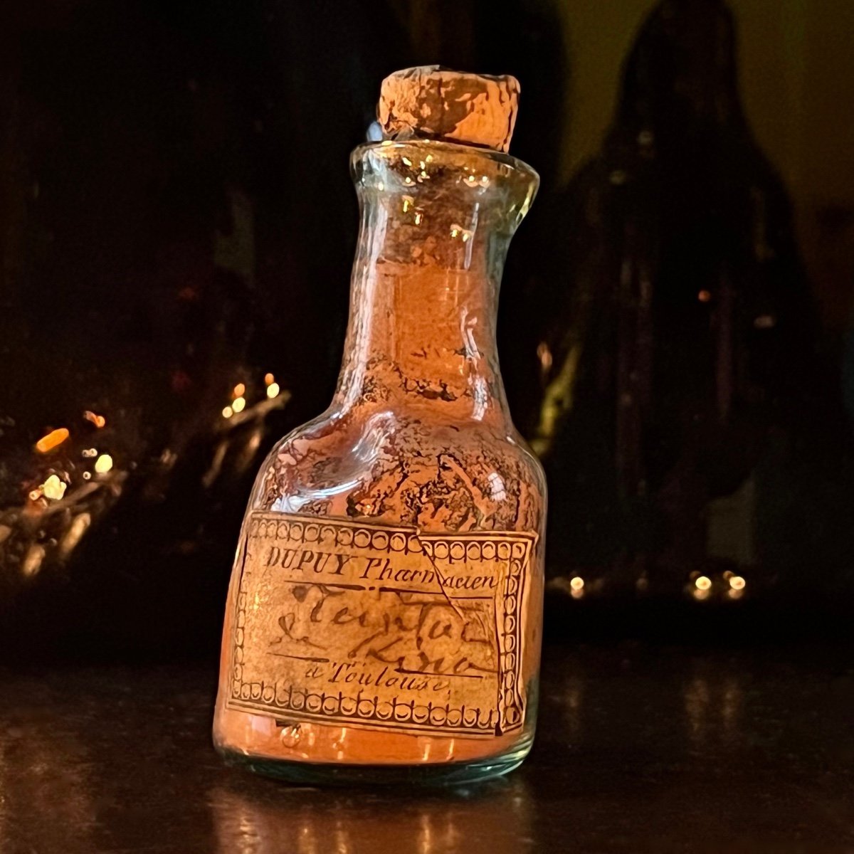 Pharmacy Bottle In Blown Glass 18th Century Dupuis Pharmacist In Toulouse Medicine 18th 