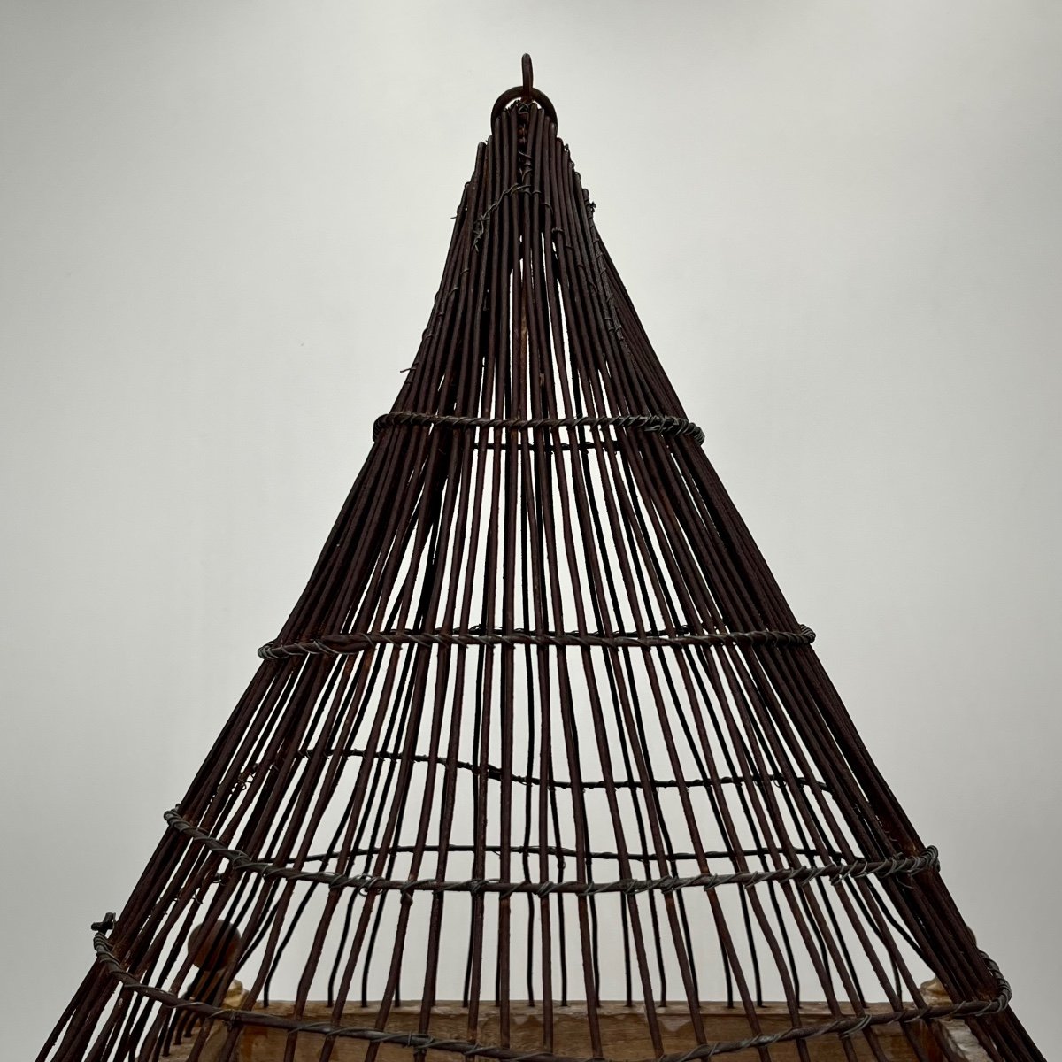 Bird Cage In Wood And Wire Late 19th - Early 20th Popular Art 19th-photo-1