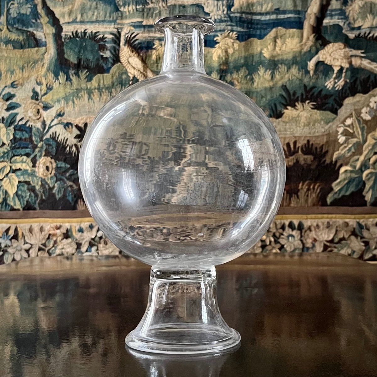 Loupe à eau de dentellière en verre soufflé XVIIIe siècle lampe 18e-photo-4