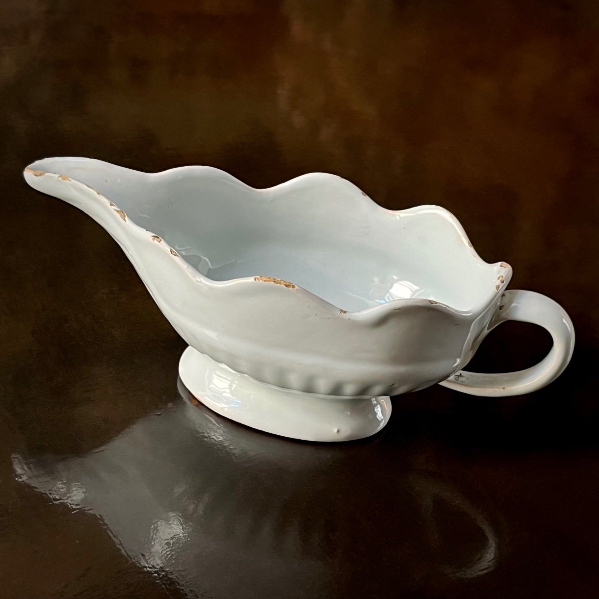 White-ivory Earthenware Fluted Sauce Boat, Late 18th, Early 19th Century-photo-8