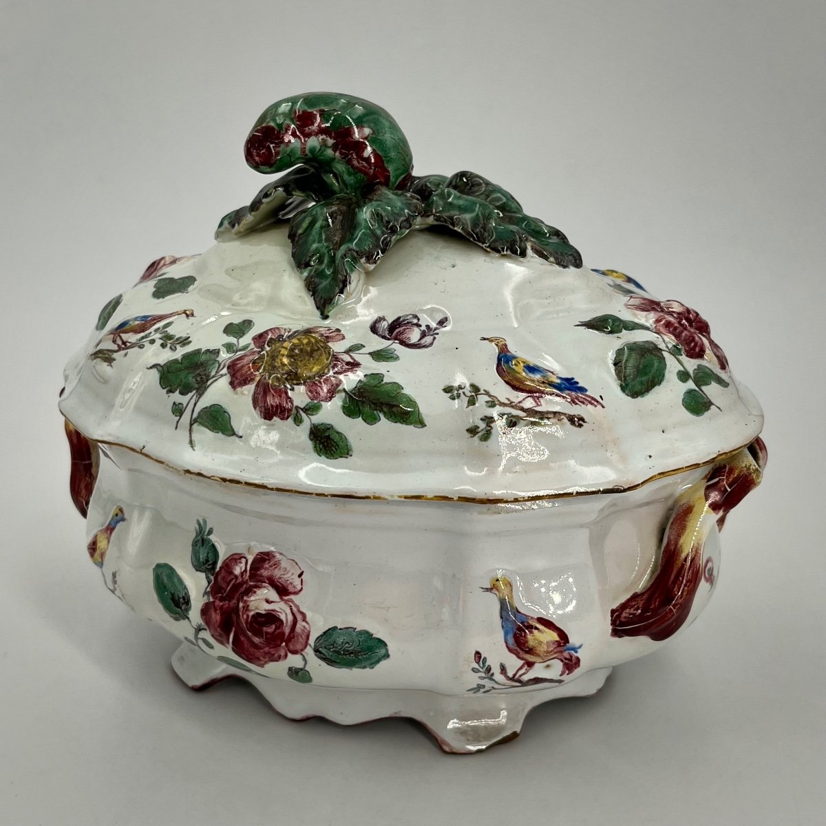 Earthenware Terrine From Marseille, 18th Century, Workshop Of Gaspard Robert, 18th Century-photo-8