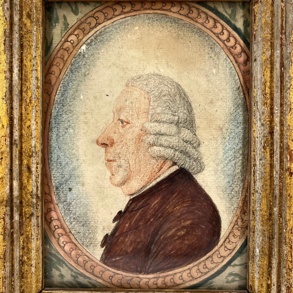 Portrait d&#039;homme de profil, dessin de la fin du XVIIIe si&egrave;cle -photo-2