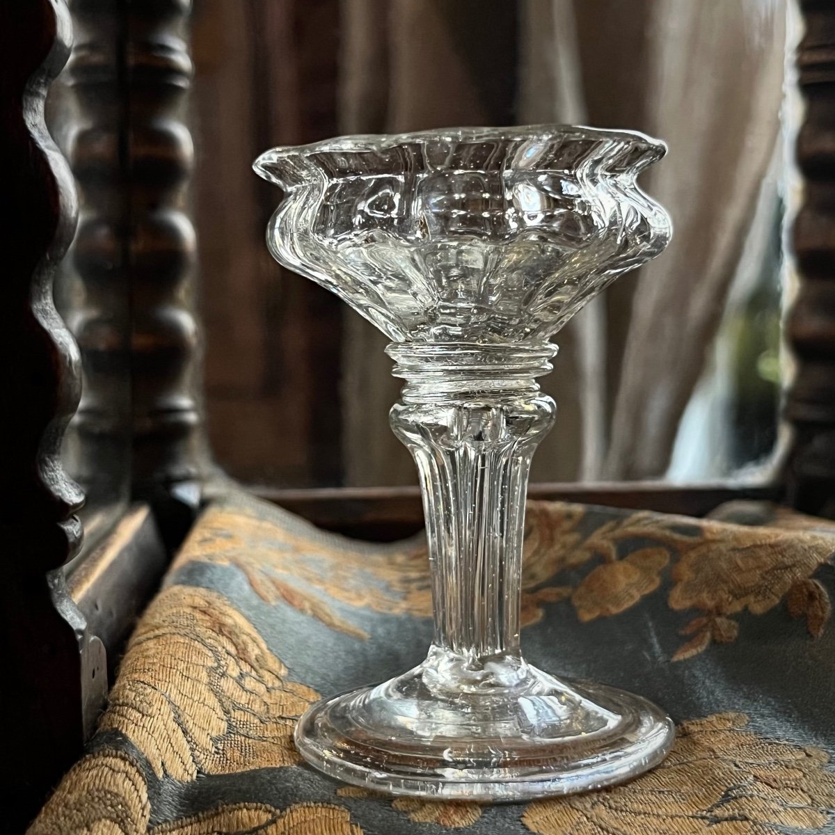 Gobichon ou verre à fruit confit en verre soufflé, Normandie XVIIIe siècle 18e-photo-1