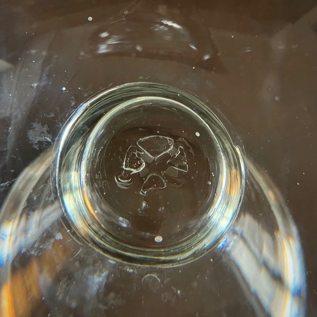 Loupe de dentellière en verre soufflé XVIIIe siècle lampe à eau 18e-photo-4