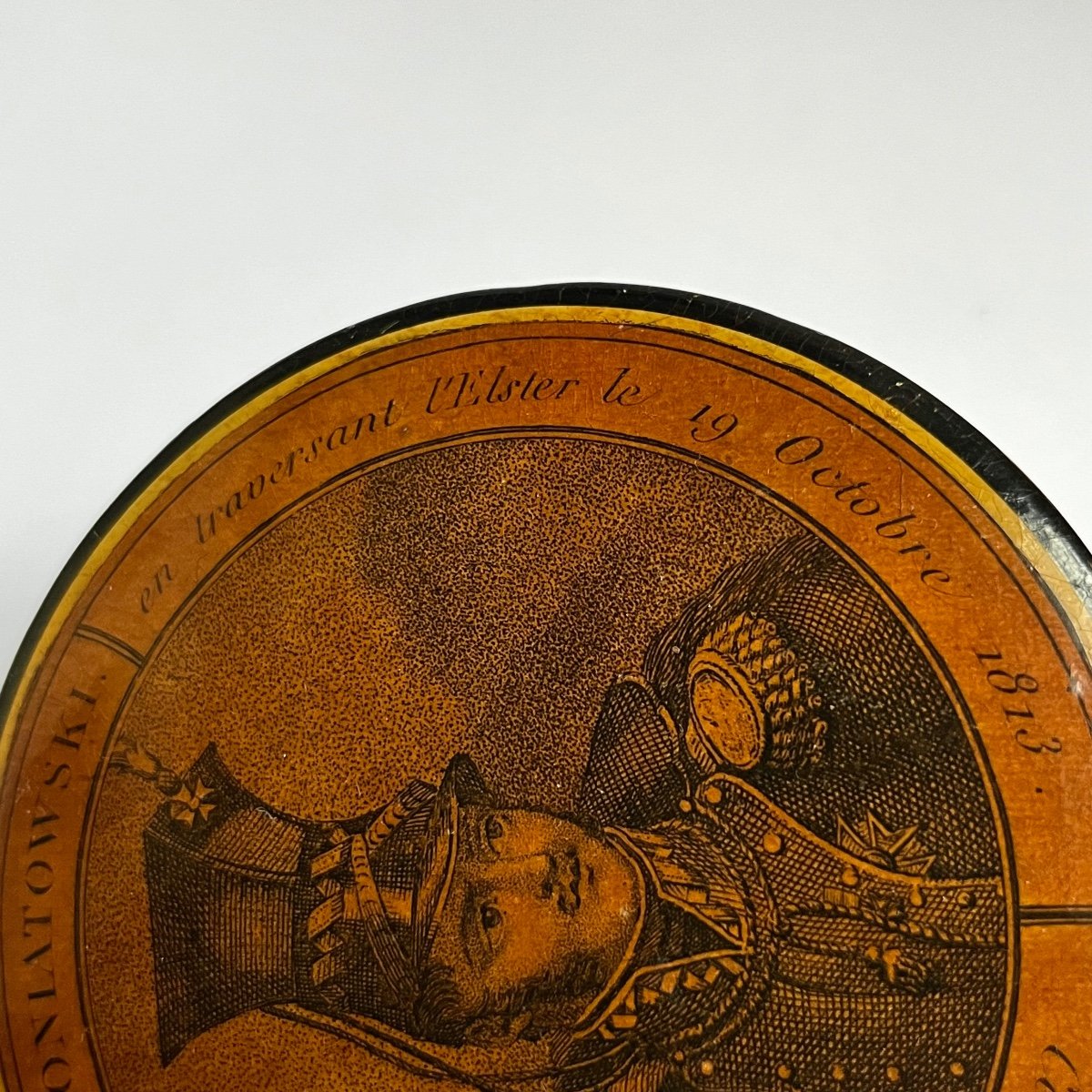 Joseph-antoine Poniatowski Snuff Box In Papier-mâché 19th Century Napoleon I Empire Poland-photo-1