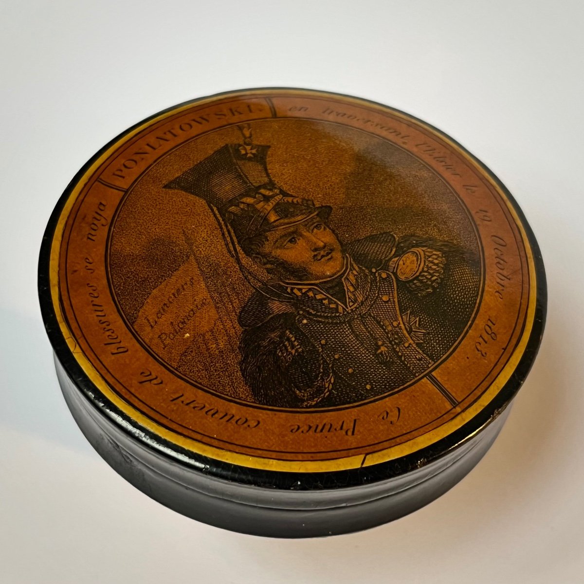 Joseph-antoine Poniatowski Snuff Box In Papier-mâché 19th Century Napoleon I Empire Poland-photo-6