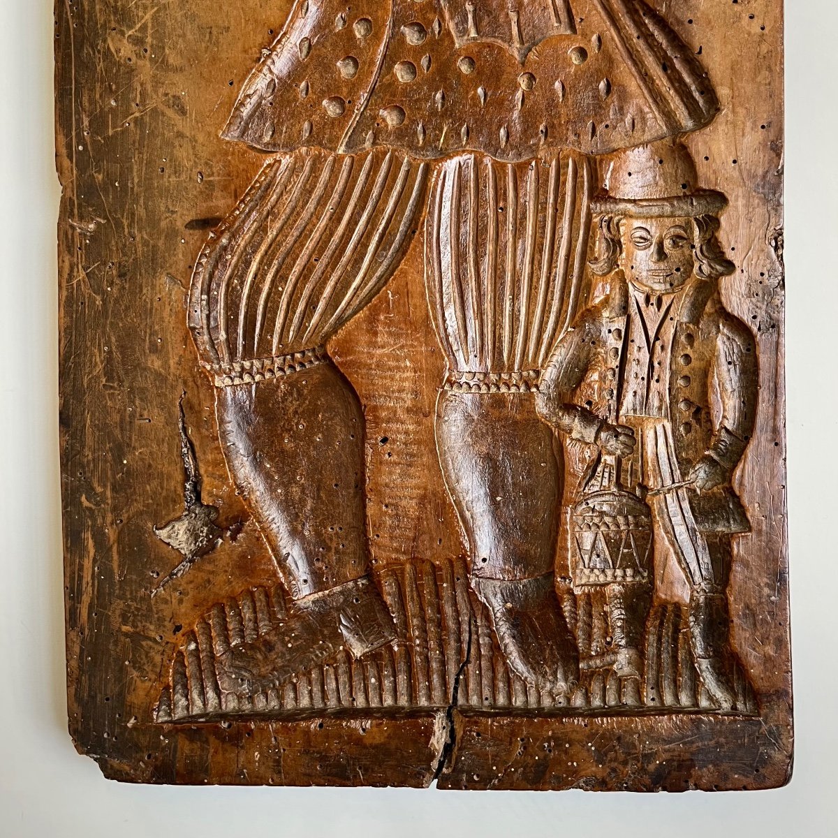 Carved Wooden Biscuit Or Gingerbread Mold - Alsace Folk Art, 18th And 19th Century-photo-4