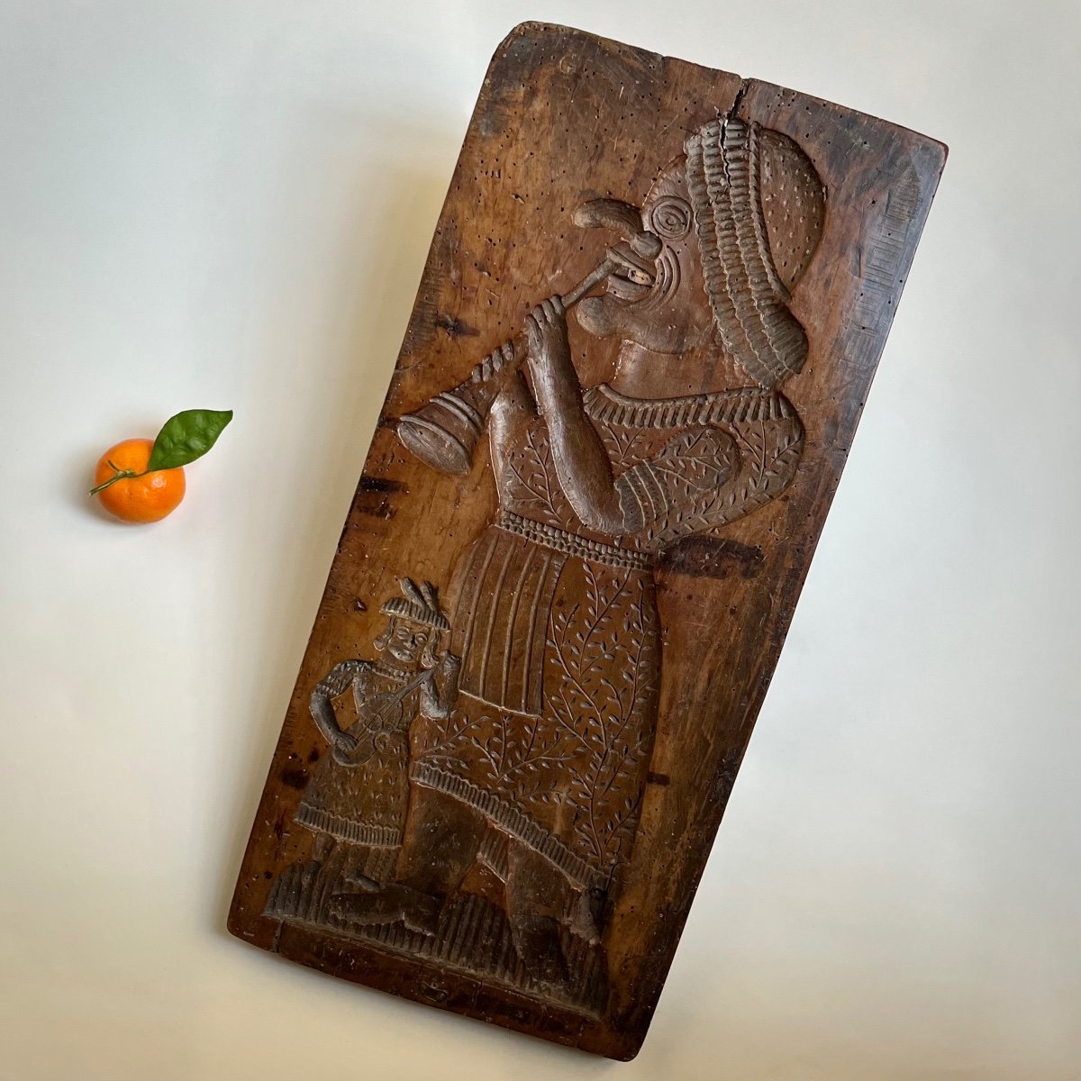 Carved Wooden Biscuit Or Gingerbread Mold - Alsace Folk Art, 18th And 19th Century-photo-2