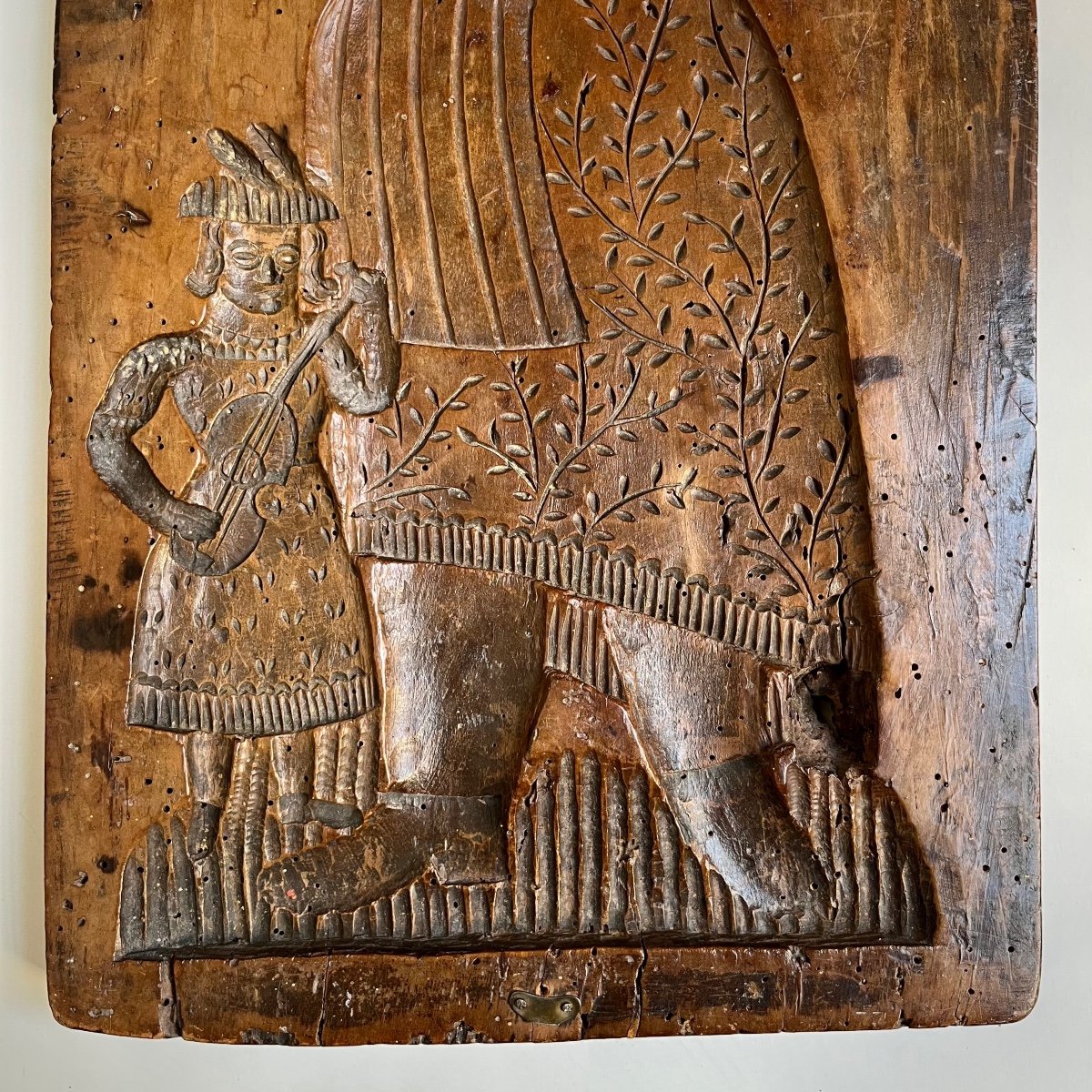 Carved Wooden Biscuit Or Gingerbread Mold - Alsace Folk Art, 18th And 19th Century-photo-5