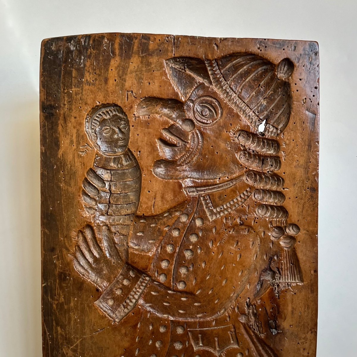 Carved Wooden Biscuit Or Gingerbread Mold - Alsace Folk Art, 18th And 19th Century-photo-7