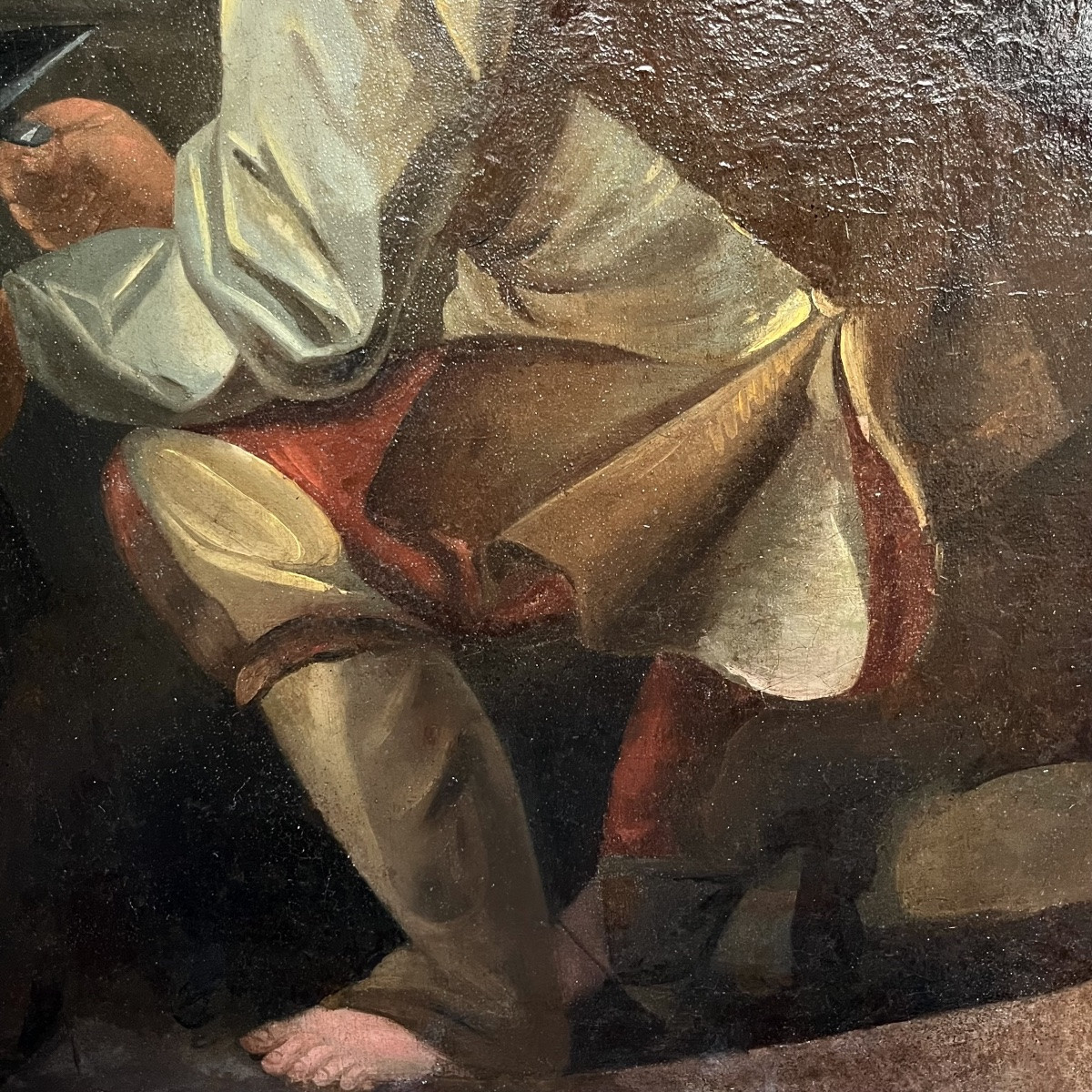Portrait d'un jeune maçon, huile sur toile du XIXe siècle 19e -photo-3