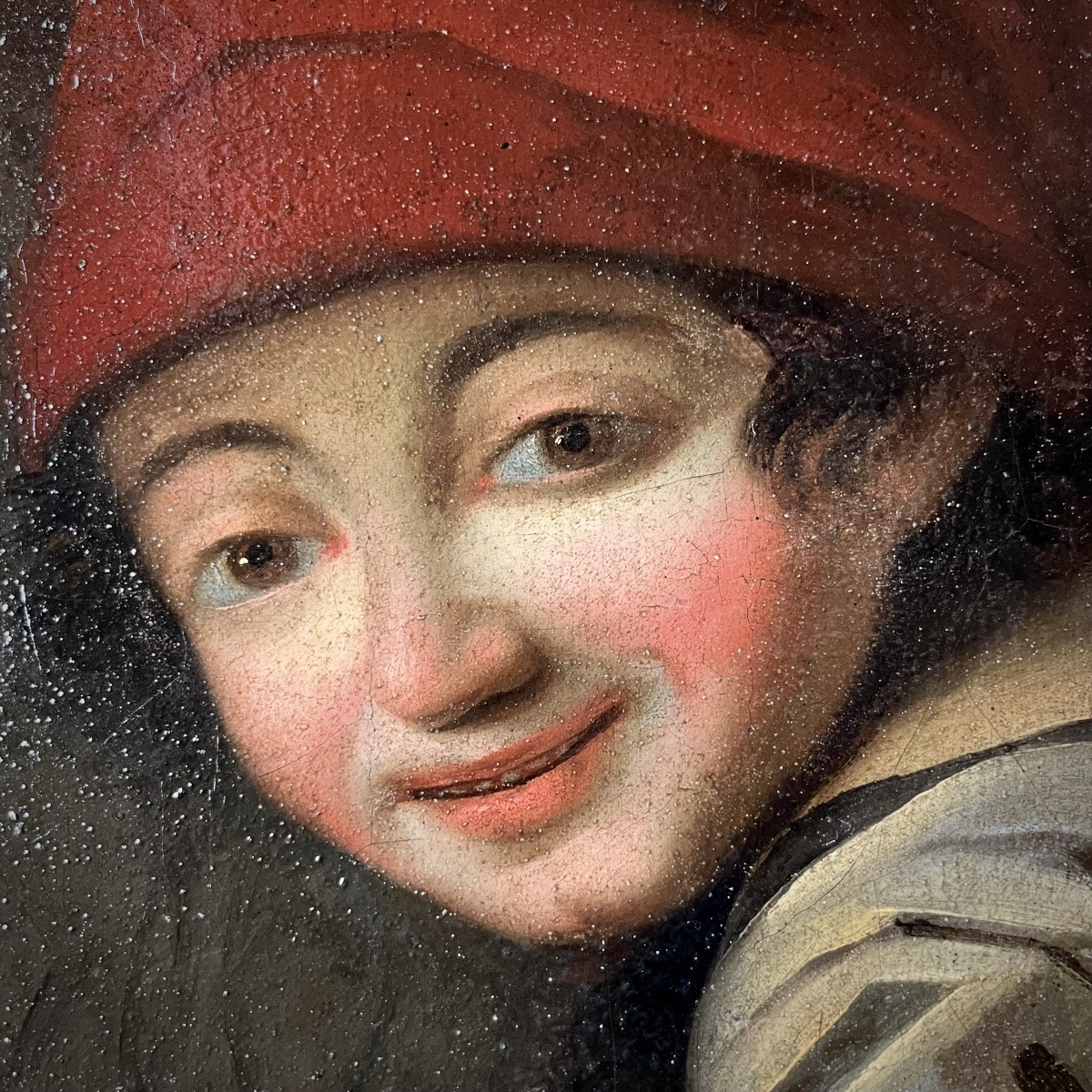 Portrait d'un jeune maçon, huile sur toile du XIXe siècle 19e -photo-4