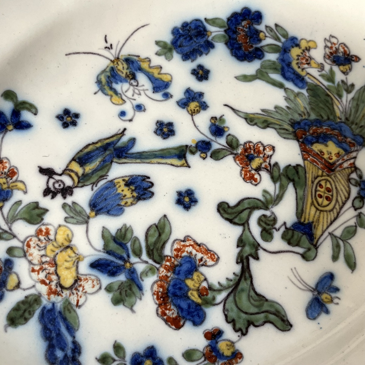 Auvillar Earthenware Dish, Early 19th Century, Circa 1820, 19th Century Cornucopia Decoration-photo-2