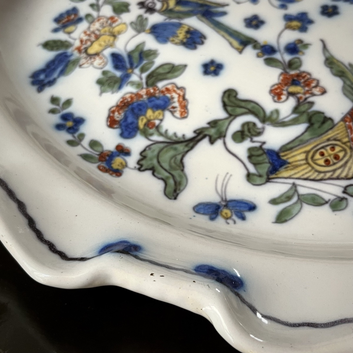 Auvillar Earthenware Dish, Early 19th Century, Circa 1820, 19th Century Cornucopia Decoration-photo-4