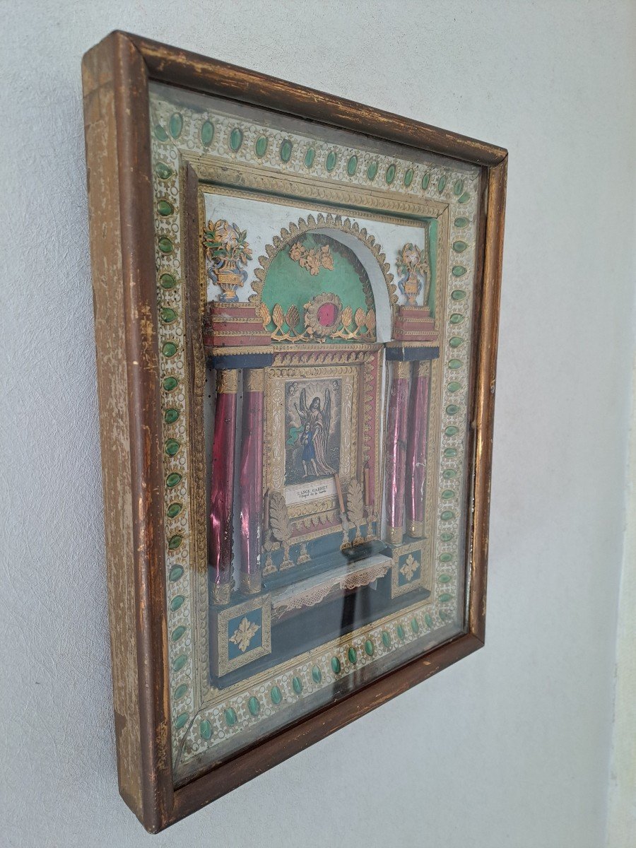 Guardian Angel Reliquary Frame Early 19th Century-photo-4