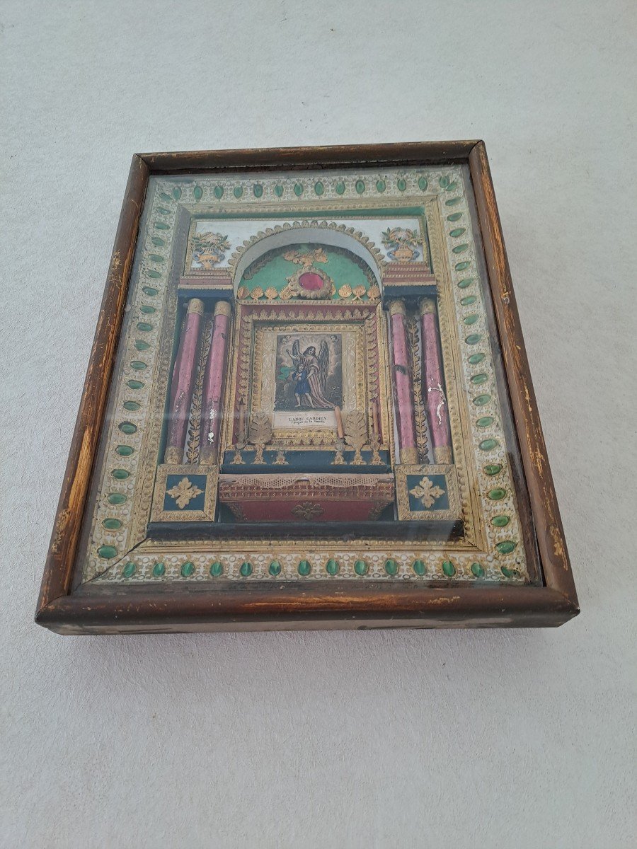 Guardian Angel Reliquary Frame Early 19th Century-photo-2