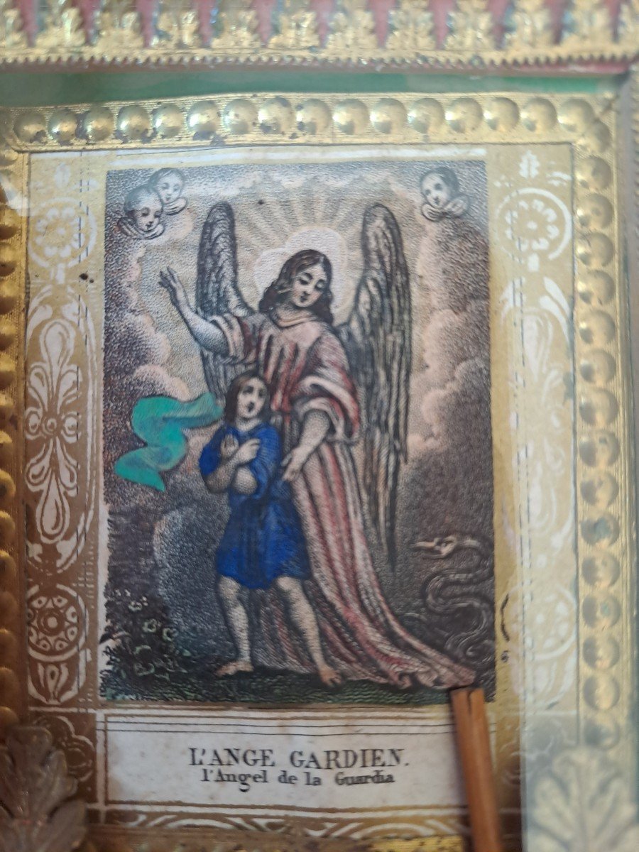 Guardian Angel Reliquary Frame Early 19th Century-photo-6