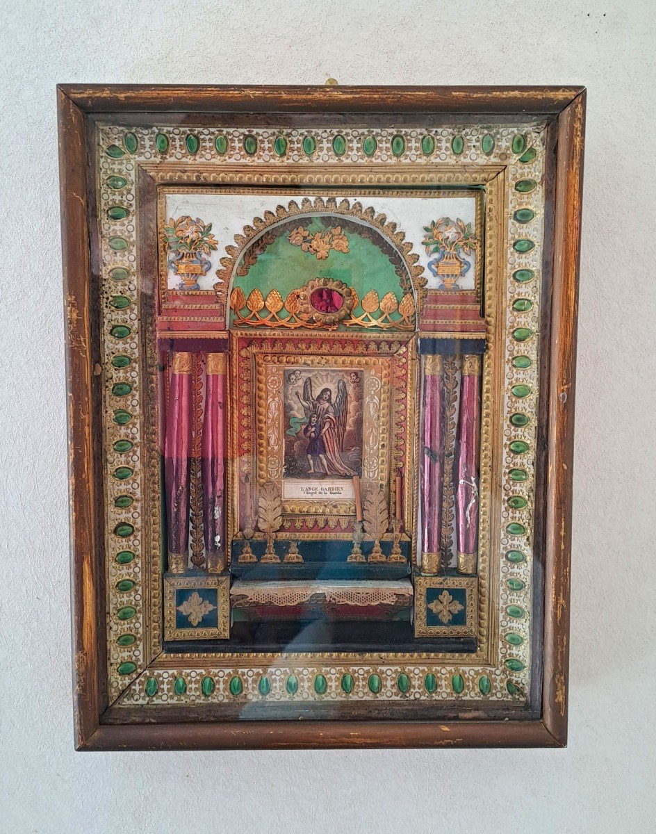 Guardian Angel Reliquary Frame Early 19th Century