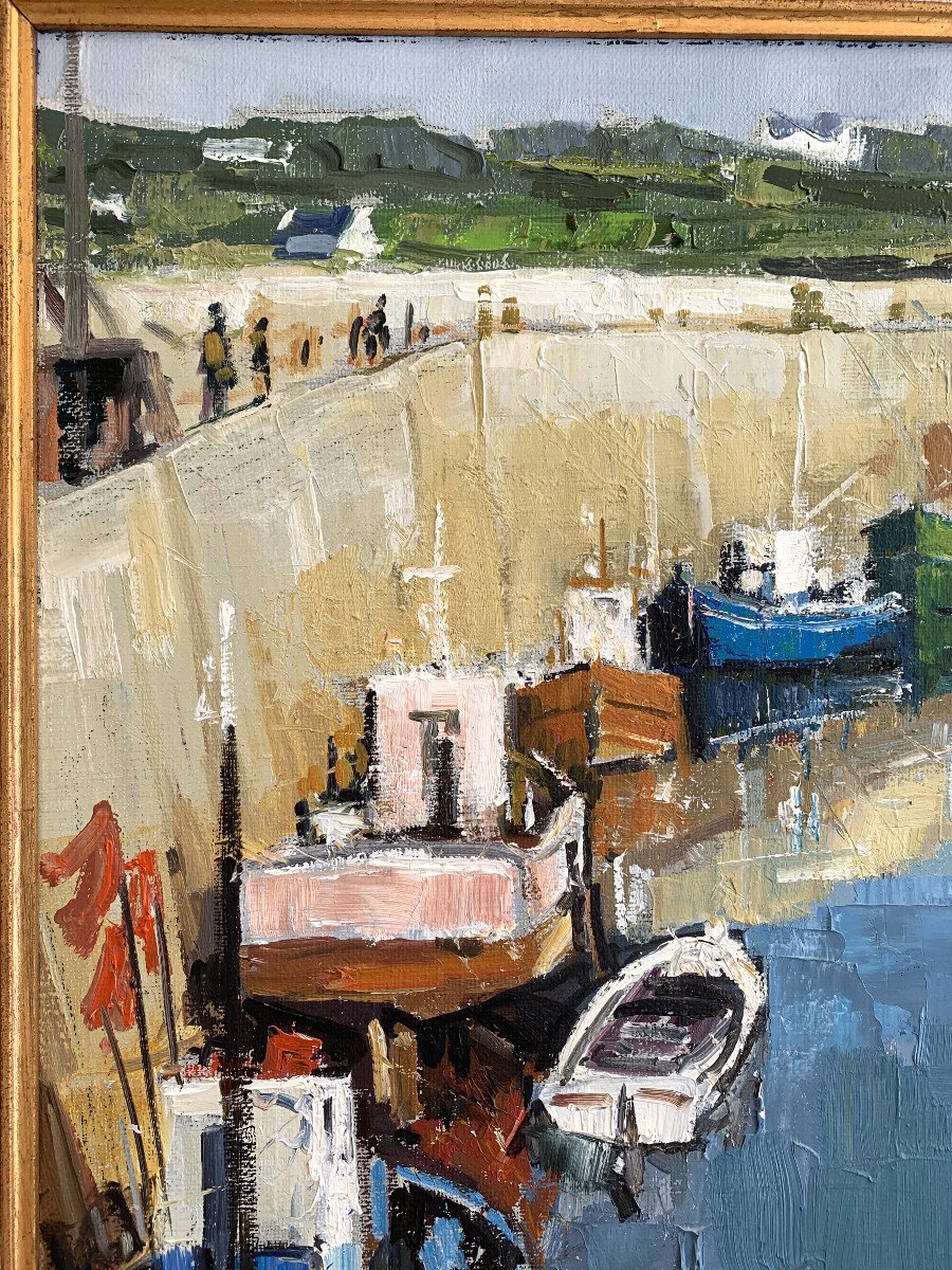 Jean-pierre Le Bras (1931-2017) - Official Painter Of The Navy - Saint-quay, Brittany-photo-3