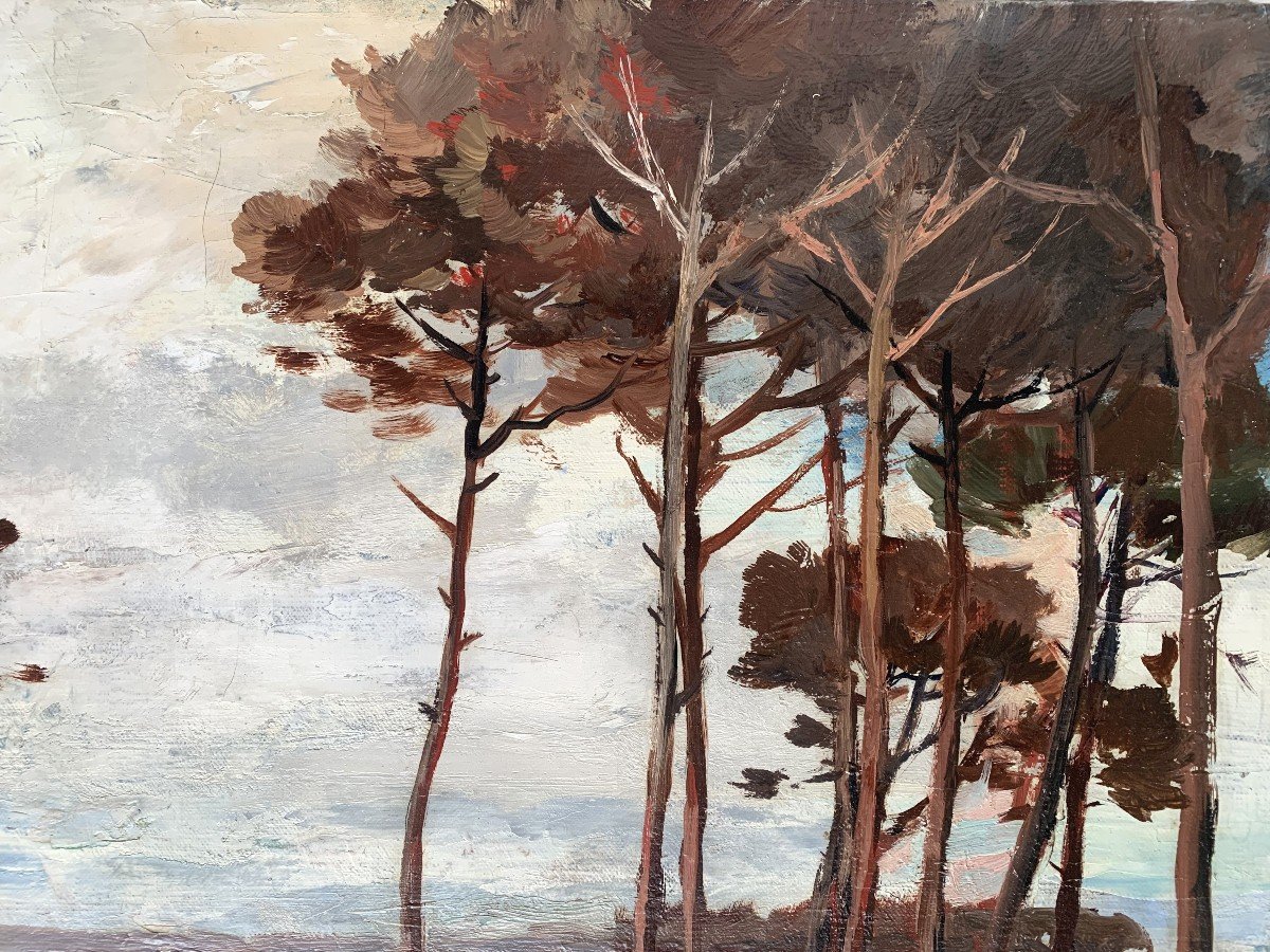 Paul Morchain (1876-1939) - Ris Beach, Douarnenez, Brittany - Oil On Canvas-photo-6