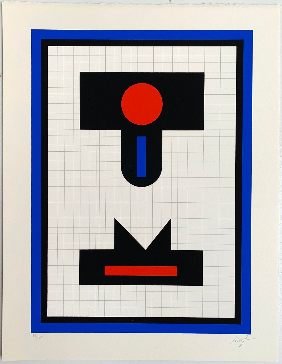 Nicolas Schoffer (1912-1992) - Kinetic Art. Abstraction. Signed Serigraphs-photo-2