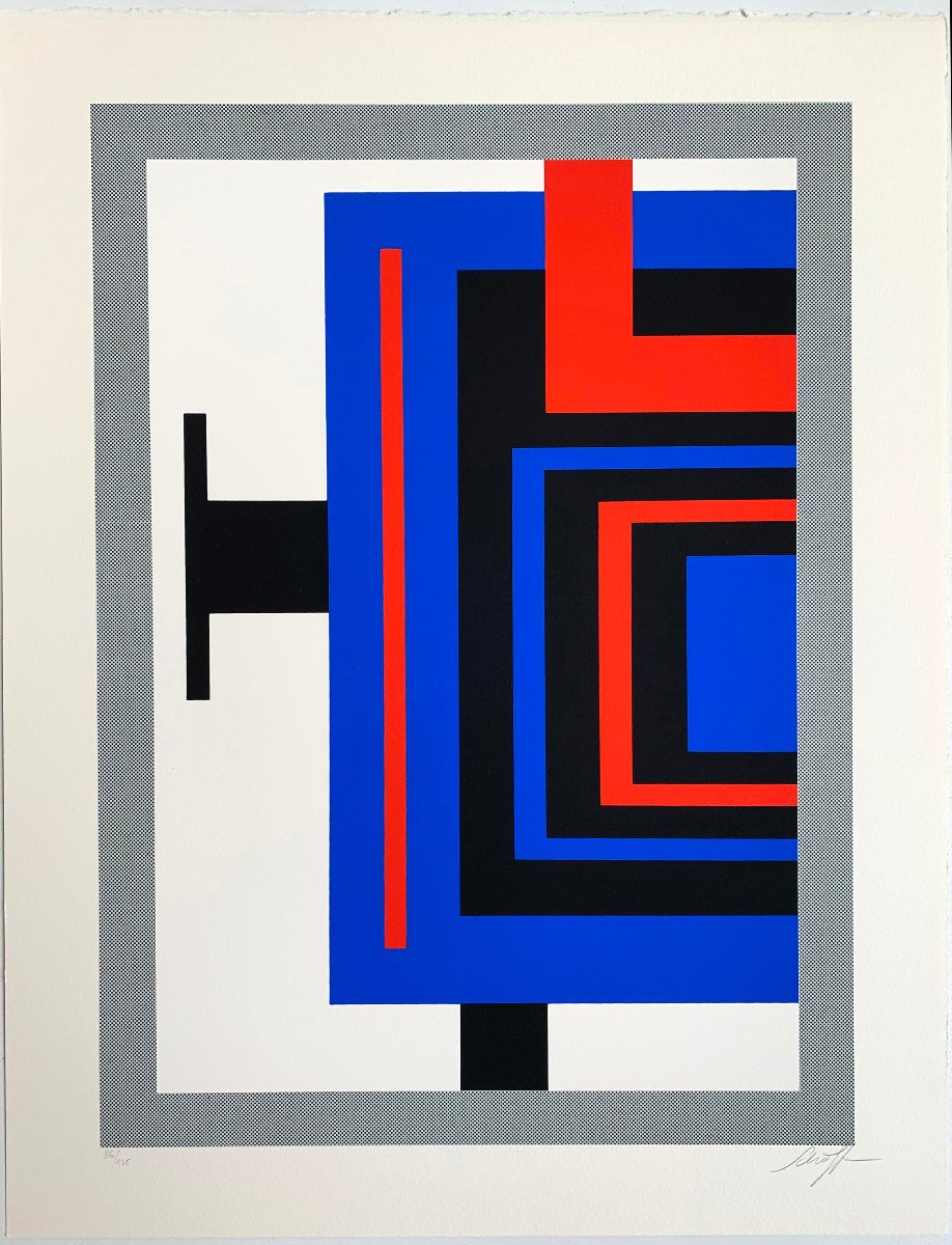 Nicolas Schoffer (1912-1992) - Kinetic Art. Abstraction. Signed Serigraphs-photo-4