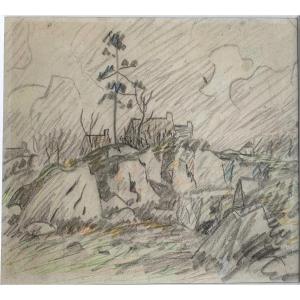 Adolphe Beaufrère (1876-1960) - Brittany - Drawing